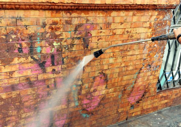 Brick Graffiti Cleaning in North Fort Myers